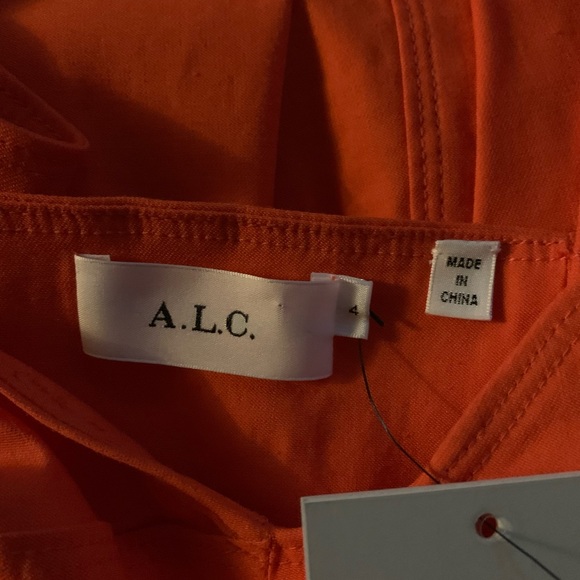 Orange A.L.C. Sabrina Linen Blend Bustier Midi Dress🧡 - Picture 10 of 13